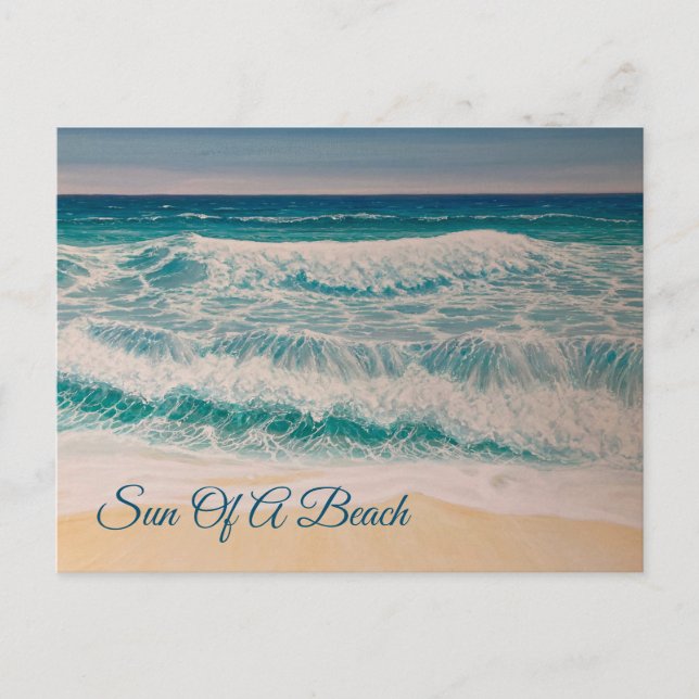 Beach Sea Surf Sun of a beach   Postcard (Front)