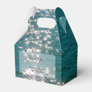 Beach Sea Water Sparkles Wedding Favour Box