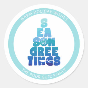Beach Seas And Greetings Classic Round Sticker