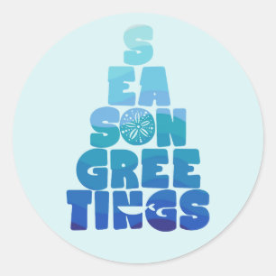 Beach Seas And Greetings Classic Round Sticker
