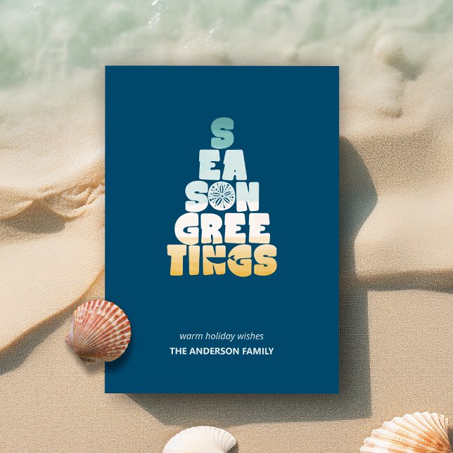 Beach Seas And Greetings Holiday Card (Creator Uploaded)