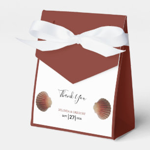 Beach Seashell Clams Wedding Favour Box
