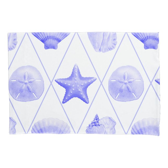 Beach Seashell Pattern Pillowcase (Front)