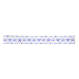 Beach Seashell Pattern Satin Ribbon
