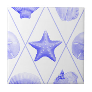 Beach Seashell Pattern Tile