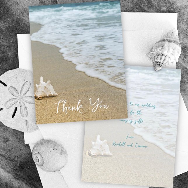 Beach Seashell Thank You Message Card (Creator Uploaded)