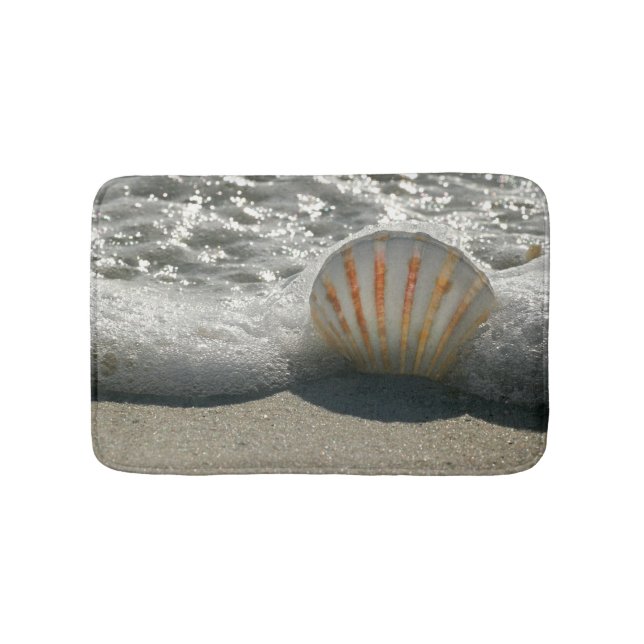 Beach Seashell Theme Bath Mat (Front)