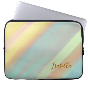 Beach Seashell Vibe Custom Name  Laptop Sleeve
