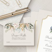 Beach Seashells Diaper Raffle Enclosure Card