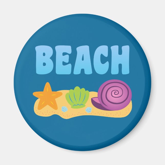 Beach Seashells Magnet (Front)