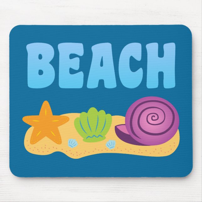 Beach Seashells Mouse Pad (Front)