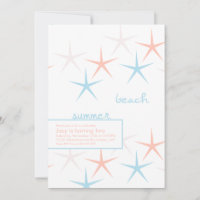 Beach Seashells Summer Party Invitation