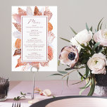 Beach Seashells Watercolor Coastal Chic Flat Menu<br><div class="desc">Beach Seashells Watercolor Coastal Chic Flat Menus features pretty seashells on a white background with your wedding or party celebration menu inside the frame. Perfect for a celebration with modern boho beach or coastal themed spring or summer wedding or party. Personalise by editing the text in the text boxes. Designed...</div>