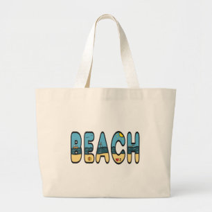 Beach Seaside Large Tote Bag