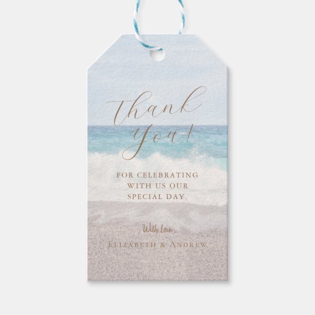 Beach Seaside/Oceanside Wedding  Gift Tags (Front)
