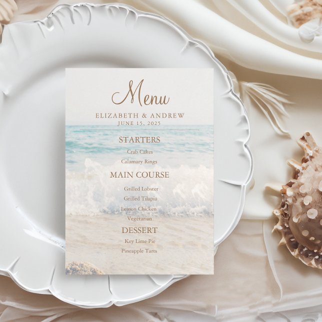 Beach Seaside/Oceanside Wedding Menu (Creator Uploaded)