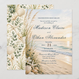 Beach Seaside Wedding Invitation