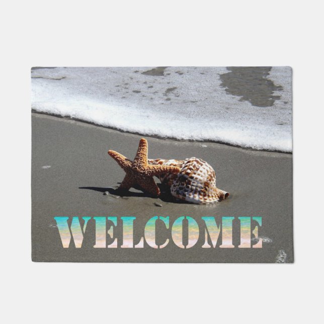 Beach,Seastar,Seashell  ,Welcome Doormat (Front)