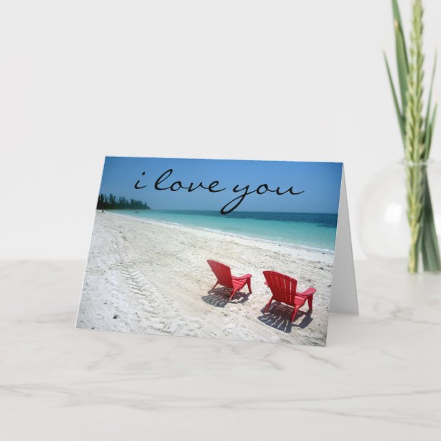 beach seats love card (Front)