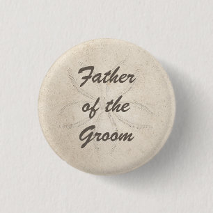 Beach Serenity Father of the Groom Button