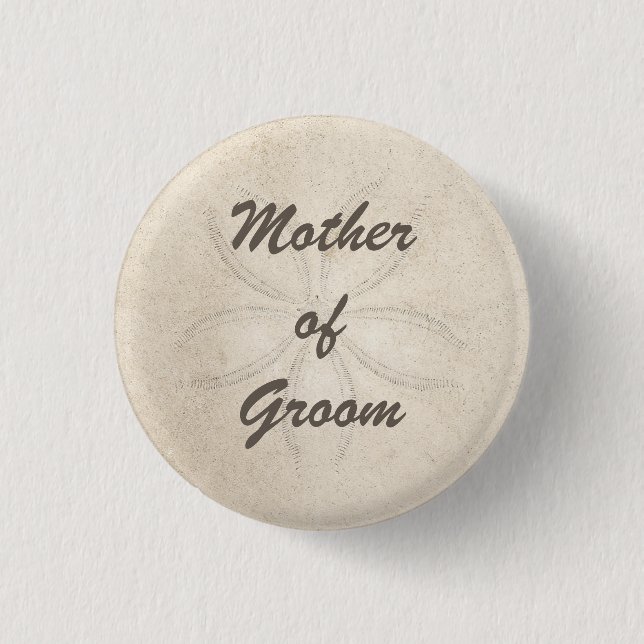 Beach Serenity Mother of the Groom Button (Front)