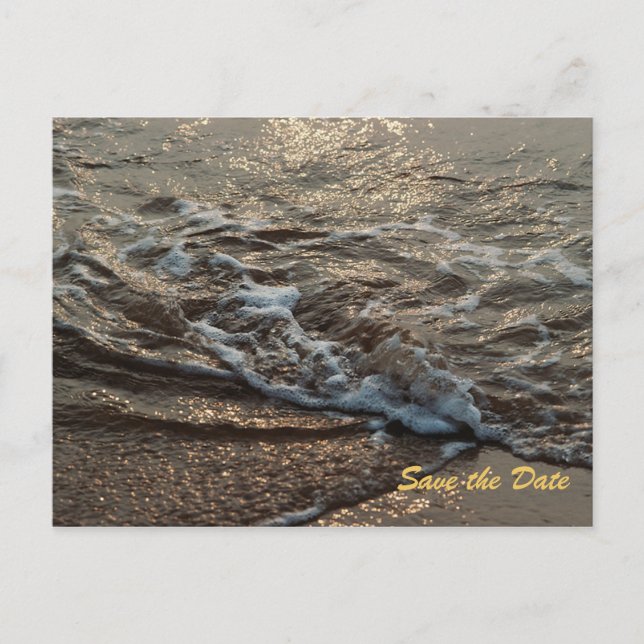 Beach Serenity Save the Date Postcard (Front)