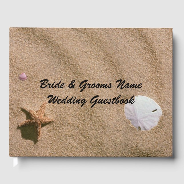 Beach Serenity Wedding Guest Book (Front)