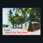 Beach Shack Under the Palms at Christmas Invitation<br><div class="desc">Christmas with a twist..  tropical themed holiday items for those of us who live in  warmer climates and won't be seeing snow in person for the  holidays. Christmas is a spirit,  not a temperature!</div>