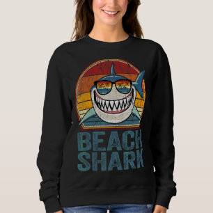 Beach Shark  Retro Daddy Dad Father Day  Papa Sweatshirt