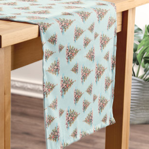 Beach Shell Christmas Tree Pattern Short Table Runner