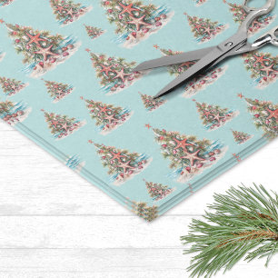 Beach Shell Christmas Tree Pattern Tissue Paper