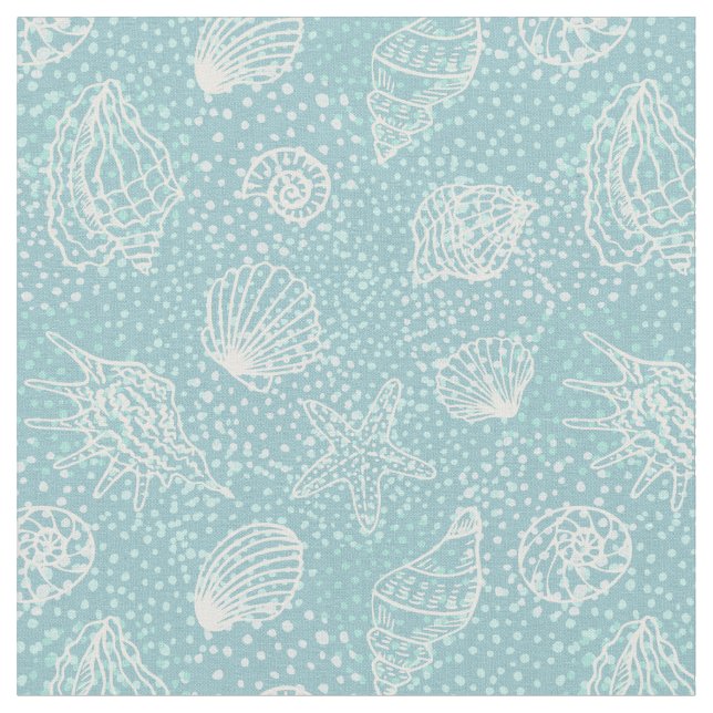 Beach shells fabric (Close Up)