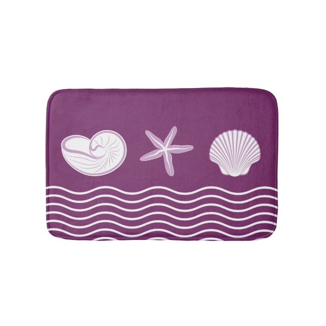 Beach Shells Tropical Bath Mat (Front)