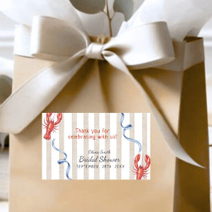 beach She's a Catch Bridal Shower Thank You Rectangular Sticker