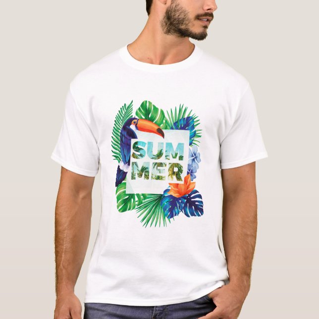 Beach Shirt Palm Trees Beach Summer (Front)