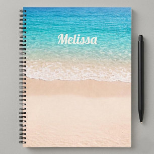 Beach Shoreline Custom Name Notebook