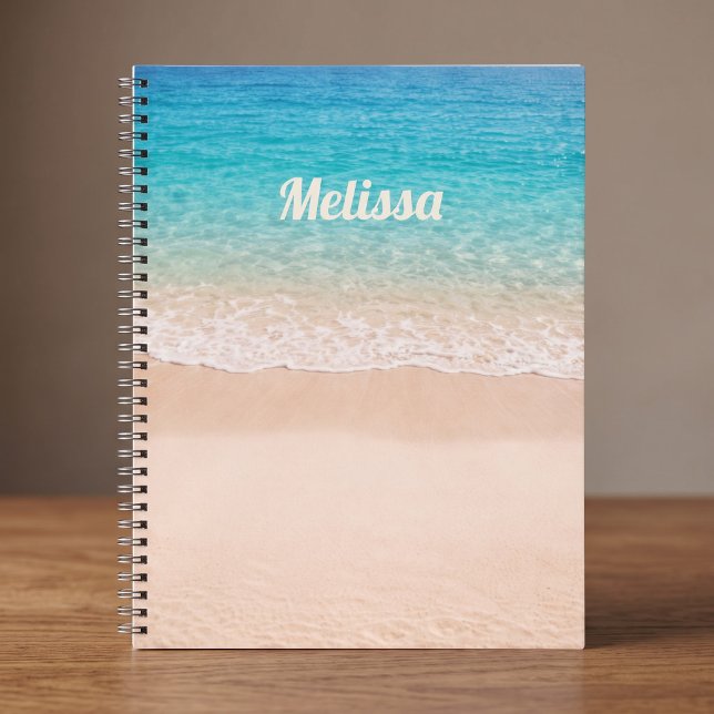 Beach Shoreline Custom Name Notebook (Creator Uploaded)