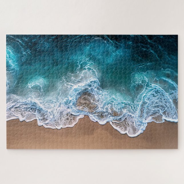 Beach Shoreline Waves Jigsaw Puzzle (Horizontal)