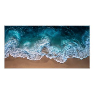 Beach Shoreline Waves Poster