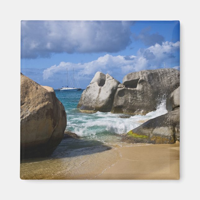 Beach side at Virgin Gorda, British Virgin Magnet (Front)
