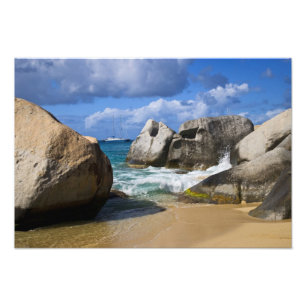 Beach side at Virgin Gorda, British Virgin Photo Print