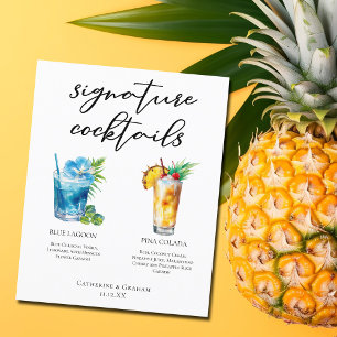 Beach Signature Cocktails Wedding Menu