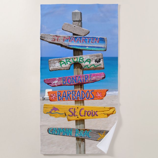 Beach Signs Towel (Front)