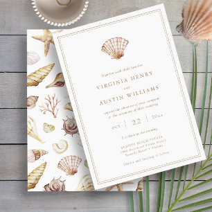 Beach Simple Wedding Invitation