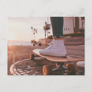 beach skating postcard