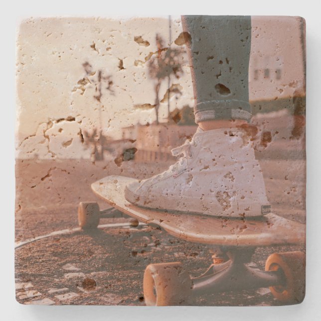 beach skating stone coaster (Front)