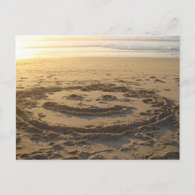 Beach Smile Sunset Postcard (Front)