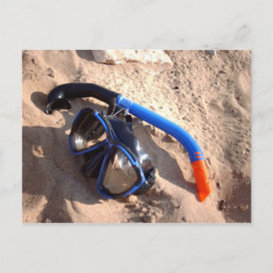 Beach snorkel and goggles Postcard