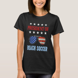 Beach Soccer Accessories Usa Flag Beach Saying T-Shirt