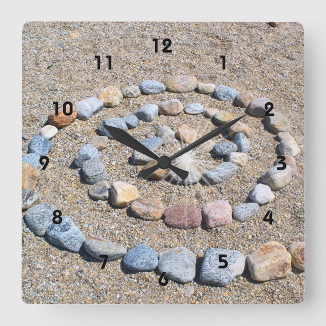 Beach Spiral Wall Clock (Front)